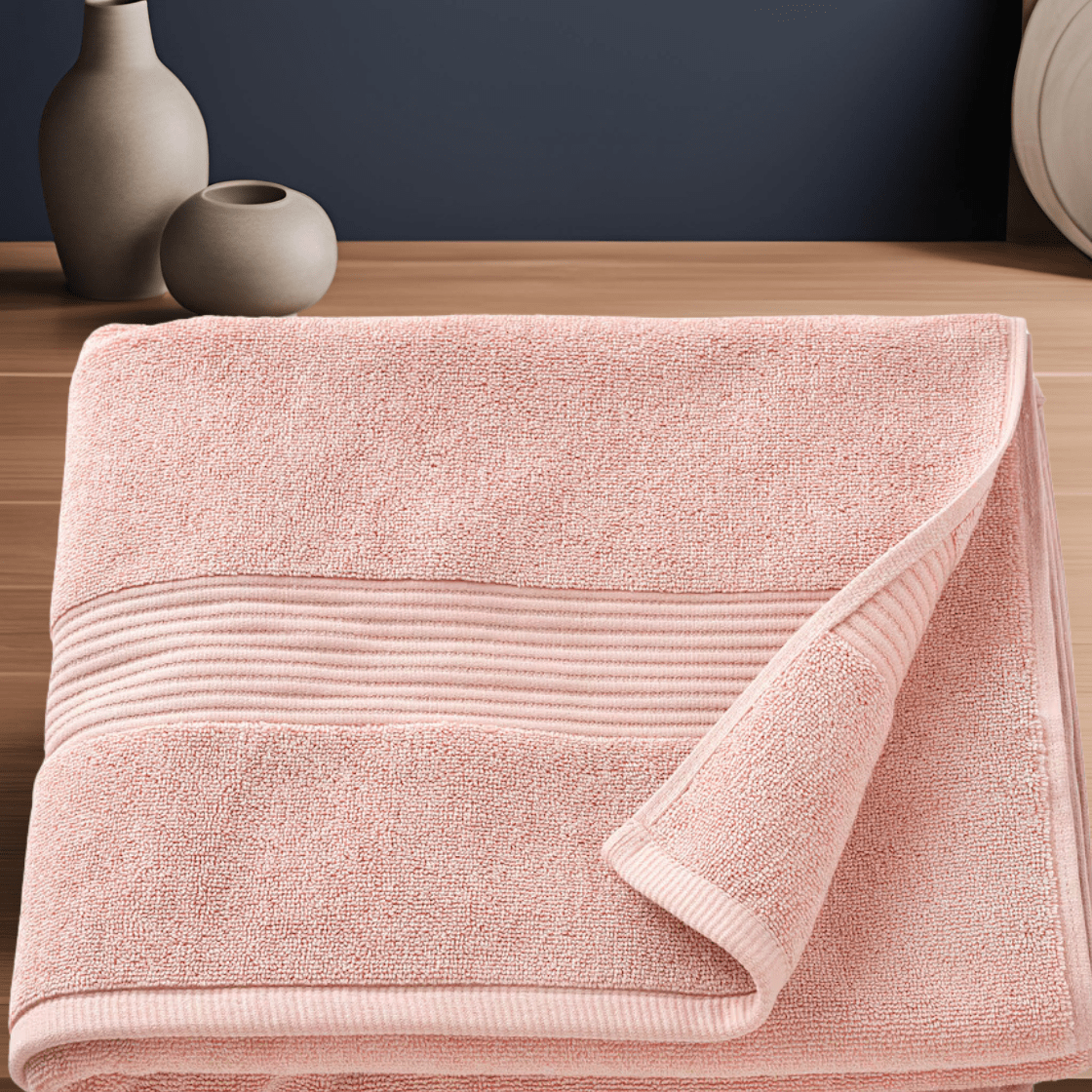 BTØ6 - MONOGRAM BATH TOWEL IN BLUSH