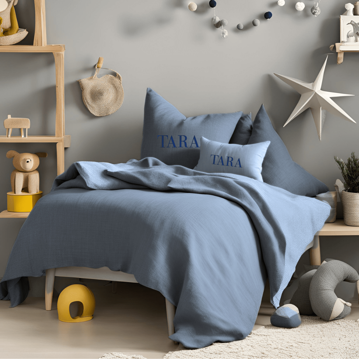 CUSHY TALE Ø2 -  Lake Blue Personalized Playroom Pillow