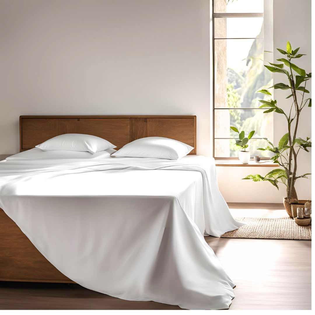 BARE Ø2 - 1000 THREAD COUNT PLAIN BEDDING In WHITE