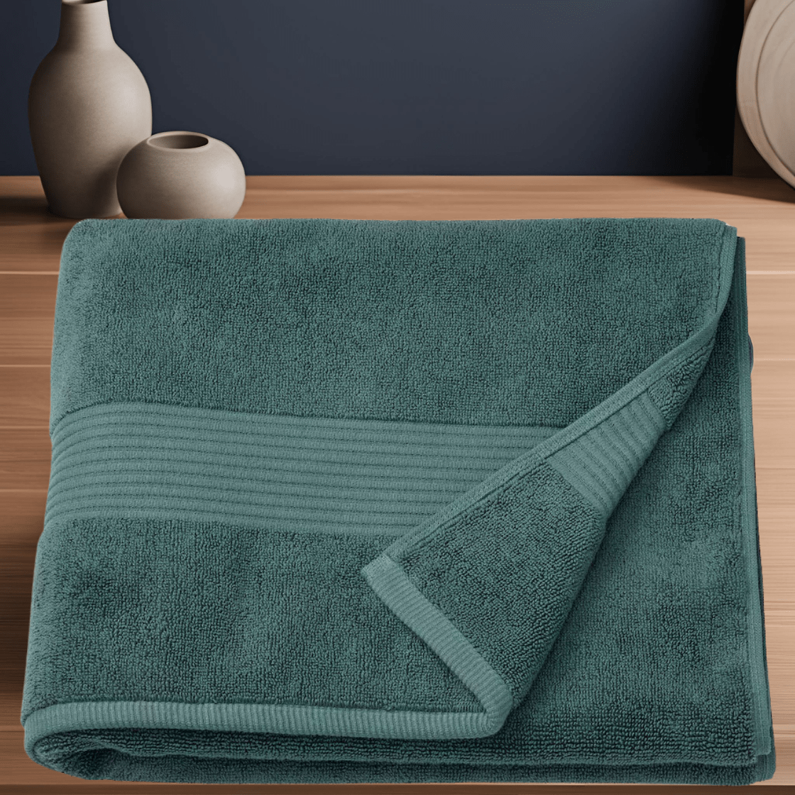 BTØ4 - LUXURY BATH TOWEL WITH MONOGRAM IN SEA GREEN