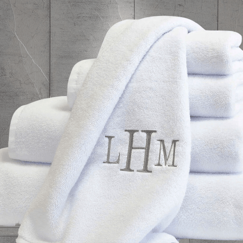 Monogram towels on online sale